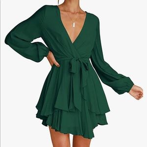 Forest Green Long Sleeve Dress